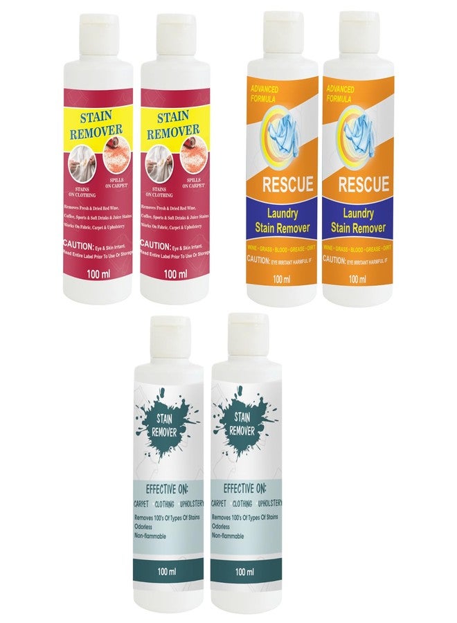 مجموعة مزيل البقع من توفوس: أحمر (عبوتان)، برتقالي (عبوتان)، سماوي، ومزيل بقع سماوي | محلول تنظيف متعدد الأسطح للملابس والأقمشة والمفروشات (100 غرام لكل عبوة) - Image 1